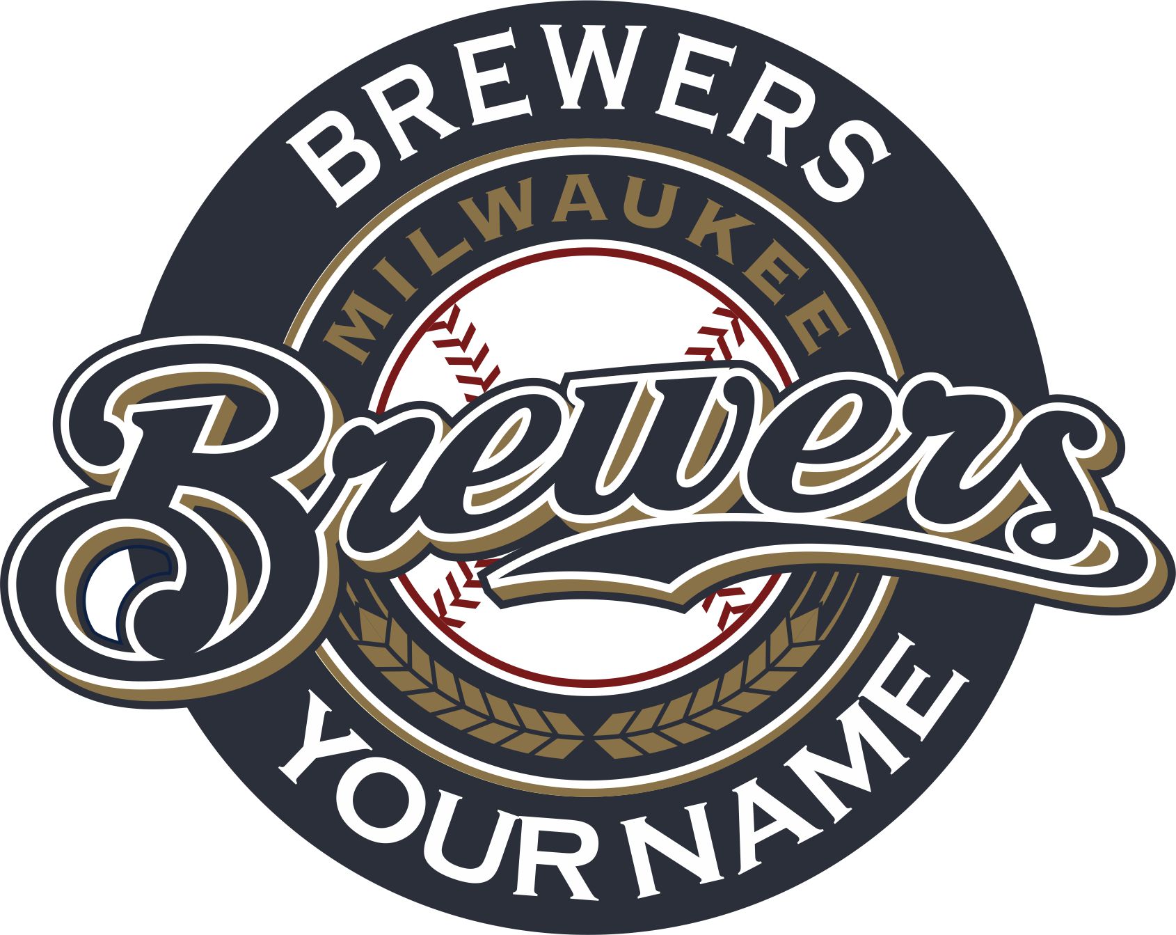 Milwaukee Brewers Customized Logo vinyl decal